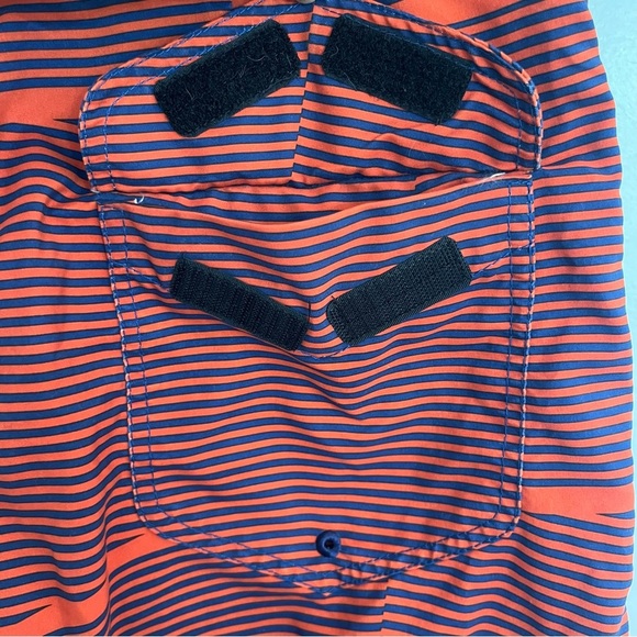 Men’s Volcom Orange & Blue Striped Board Shorts‎ Swim Trunks Size 31 - Picture 15 of 16